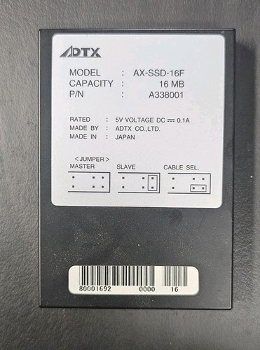 Adtx ssd 16f 16mb pcmcia - 16mb,